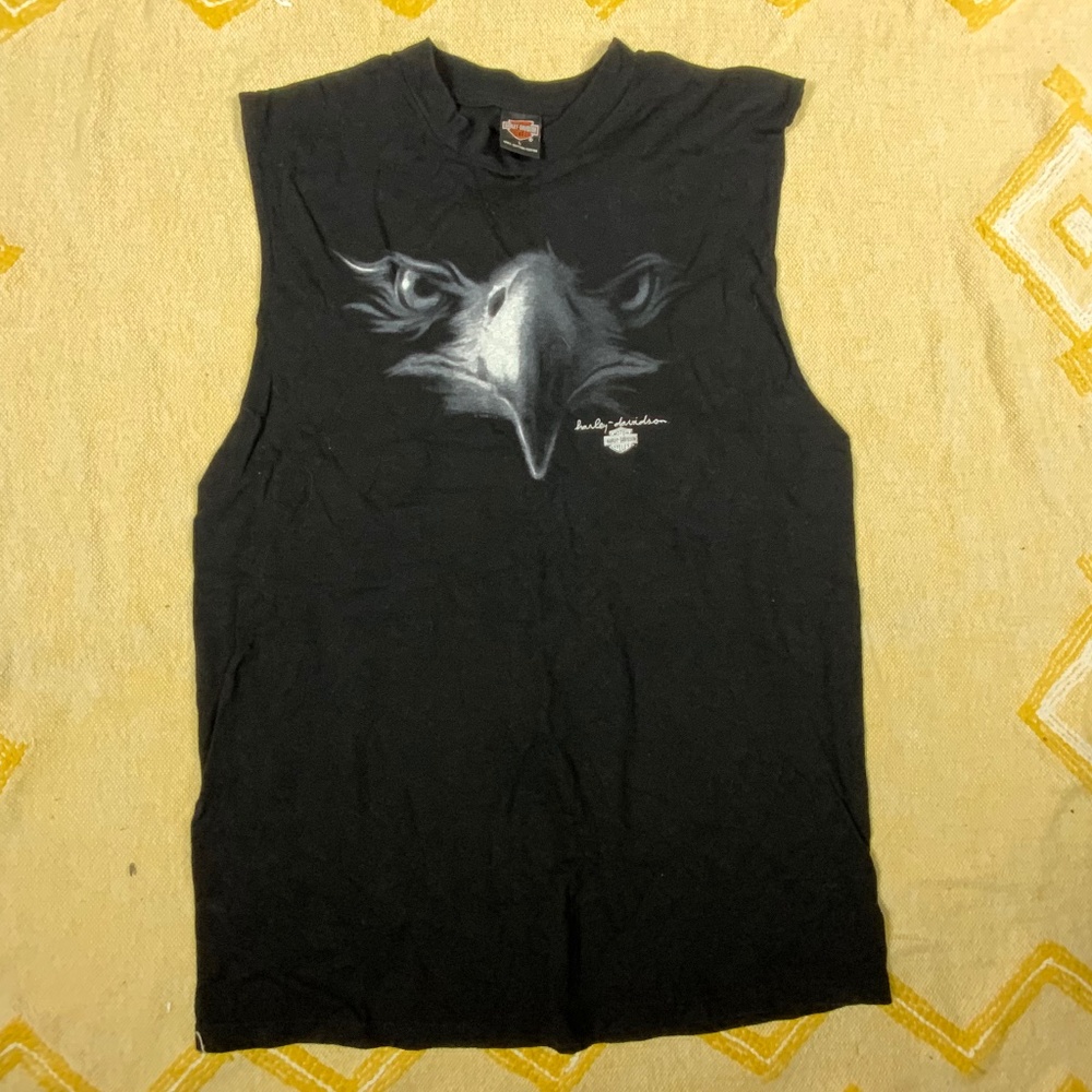 Vintage Rare 1998 Harley Davidson Sheboygan, WI. Cutoff Shirt SIZE: Large